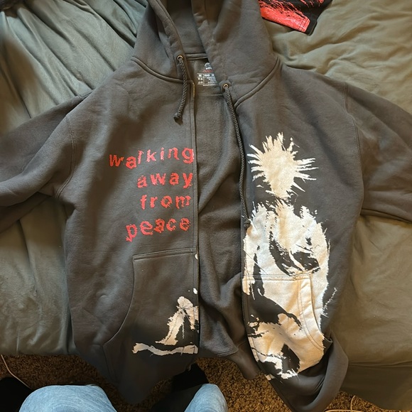 Gray Works of Madness zip up - Picture 1 of 4